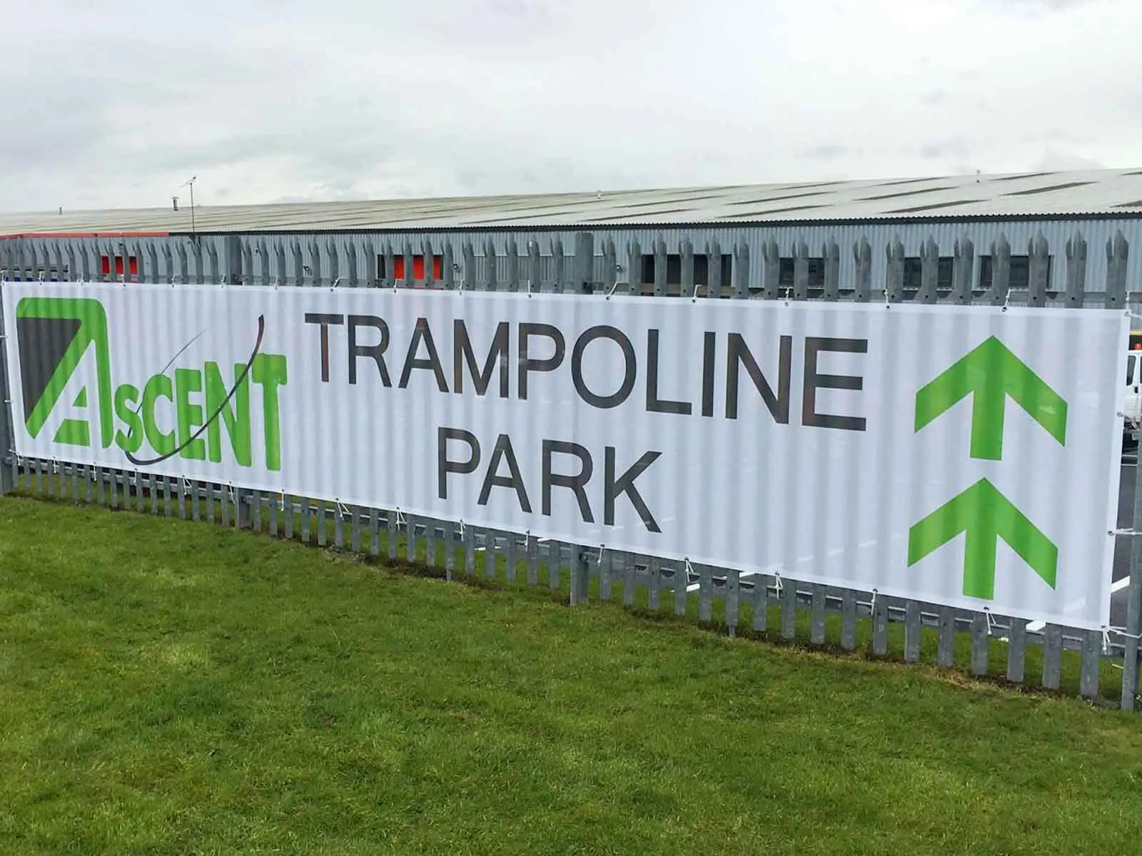 Trampoline Park Outdoor Banner Signs in Chicago, IL